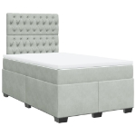 Giroletto a Molle con Materasso Grigio Chiaro 120x200cm Velluto