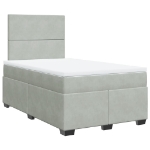 Giroletto a Molle con Materasso Grigio Chiaro 120x200cm Velluto