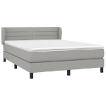 Giroletto a Molle con Materasso Grigio Chiaro 140x190cm Tessuto