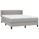 Giroletto a Molle con Materasso Grigio Chiaro 140x190cm Tessuto
