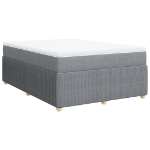 Giroletto a Molle con Materasso Grigio Chiaro 140x190cm Tessuto