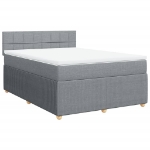 Giroletto a Molle con Materasso Grigio Chiaro 140x190cm Tessuto
