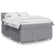 Giroletto a Molle con Materasso Grigio Chiaro 140x190cm Tessuto