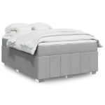 Giroletto a Molle con Materasso Grigio Chiaro 140x190cm Tessuto