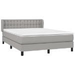 Giroletto a Molle con Materasso Grigio Chiaro 140x190cm Tessuto