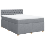 Giroletto a Molle con Materasso Grigio Chiaro 140x190cm Tessuto