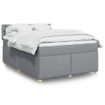 Giroletto a Molle con Materasso Grigio Chiaro 140x190cm Tessuto