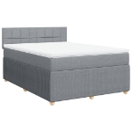 Giroletto a Molle con Materasso Grigio Chiaro 140x190cm Tessuto