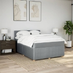 Giroletto a Molle con Materasso Grigio Chiaro 140x190cm Tessuto