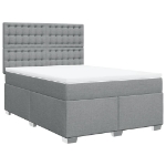 Giroletto a Molle con Materasso Grigio Chiaro 140x190cm Tessuto