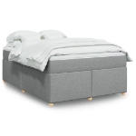 Giroletto a Molle con Materasso Grigio Chiaro 140x190cm Tessuto