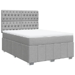 Giroletto a Molle con Materasso Grigio Chiaro 140x190cm Tessuto