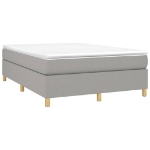 Giroletto a Molle con Materasso Grigio Chiaro 140x190cm Tessuto