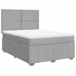 Giroletto a Molle con Materasso Grigio Chiaro 140x190cm Tessuto