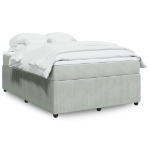 Giroletto a Molle con Materasso Grigio Chiaro 140x190cm Velluto