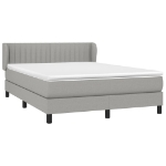 Giroletto a Molle con Materasso Grigio Chiaro 140x200cm Tessuto