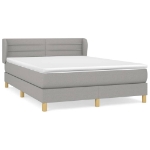 Giroletto a Molle con Materasso Grigio Chiaro 140x200cm Tessuto