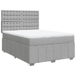 Giroletto a Molle con Materasso Grigio Chiaro 140x200cm Tessuto