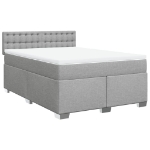 Giroletto a Molle con Materasso Grigio Chiaro 140x200cm Tessuto