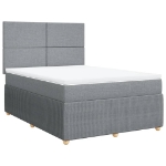 Giroletto a Molle con Materasso Grigio Chiaro 140x200cm Tessuto