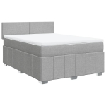 Giroletto a Molle con Materasso Grigio Chiaro 140x200cm Tessuto