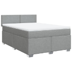 Giroletto a Molle con Materasso Grigio Chiaro 140x200cm Tessuto
