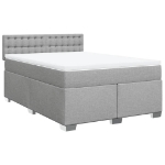 Giroletto a Molle con Materasso Grigio Chiaro 140x200cm Tessuto