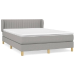 Giroletto a Molle con Materasso Grigio Chiaro 140x200cm Tessuto