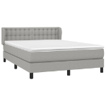 Giroletto a Molle con Materasso Grigio Chiaro 140x200cm Tessuto