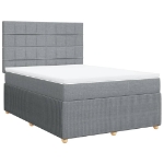 Giroletto a Molle con Materasso Grigio Chiaro 140x200cm Tessuto