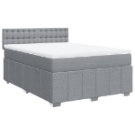 Giroletto a Molle con Materasso Grigio Chiaro 140x200cm Tessuto