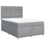 Giroletto a Molle con Materasso Grigio Chiaro 140x200cm Tessuto