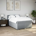 Giroletto a Molle con Materasso Grigio Chiaro 140x200cm Tessuto