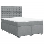 Giroletto a Molle con Materasso Grigio Chiaro 140x200cm Tessuto