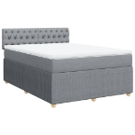 Giroletto a Molle con Materasso Grigio Chiaro 140x200cm Tessuto