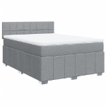 Giroletto a Molle con Materasso Grigio Chiaro 140x200cm Tessuto