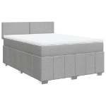 Giroletto a Molle con Materasso Grigio Chiaro 140x200cm Tessuto