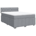 Giroletto a Molle con Materasso Grigio Chiaro 140x200cm Tessuto