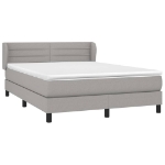Giroletto a Molle con Materasso Grigio Chiaro 140x200cm Tessuto