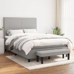 Giroletto a Molle con Materasso Grigio Chiaro 140x200cm Tessuto