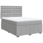 Giroletto a Molle con Materasso Grigio Chiaro 140x200cm Tessuto