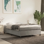 Giroletto a Molle con Materasso Grigio Chiaro 140x200cm Velluto