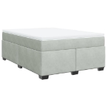 Giroletto a Molle con Materasso Grigio Chiaro 140x200cm Velluto