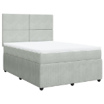Giroletto a Molle con Materasso Grigio Chiaro 140x200cm Velluto