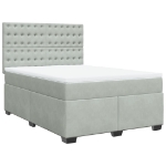 Giroletto a Molle con Materasso Grigio Chiaro 140x200cm Velluto