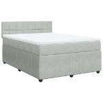 Giroletto a Molle con Materasso Grigio Chiaro 140x200cm Velluto
