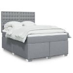 Giroletto a Molle con Materasso Grigio Chiaro 160x200cm Tessuto
