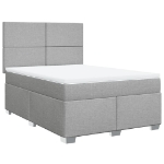 Giroletto a Molle con Materasso Grigio Chiaro 160x200cm Tessuto