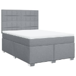 Giroletto a Molle con Materasso Grigio Chiaro 160x200cm Tessuto