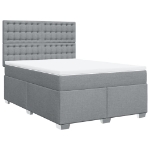 Giroletto a Molle con Materasso Grigio Chiaro 160x200cm Tessuto